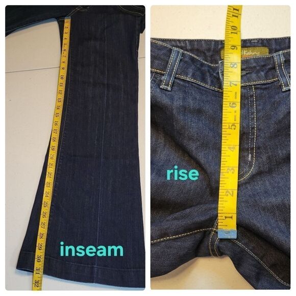 David Kahn Flared Denim Blue Jeans Dark Wash Women's Size 28 - Picture 11 of 13